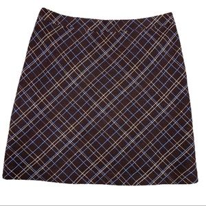 American Eagle Outfitters Geo Brown Wool Skirt Preppy college